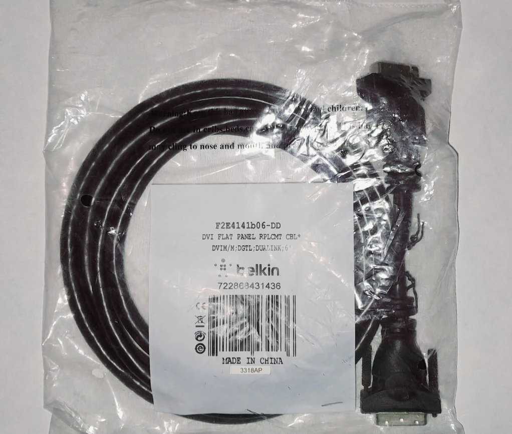 Cable DVI‑D Dual Link M/M – 6 pies (≈1,8 m)'s foto | Root Hardware PC |  BizneCubano